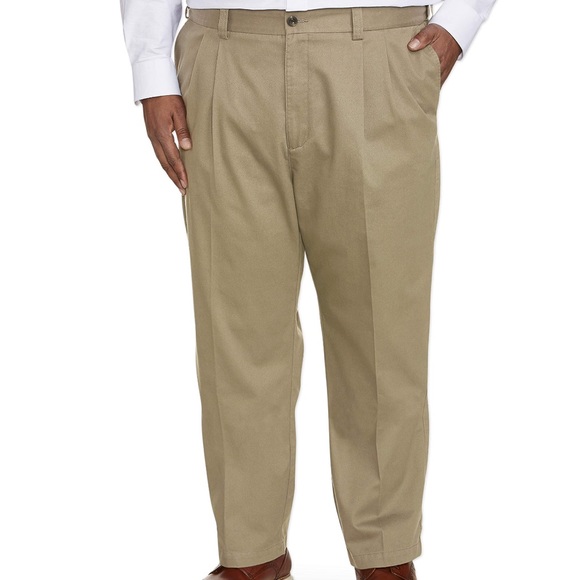 relaxed fit pleated chino